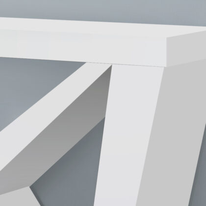 32" White Wood Abstract End Table