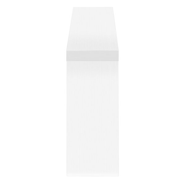 32" White Wood Abstract End Table