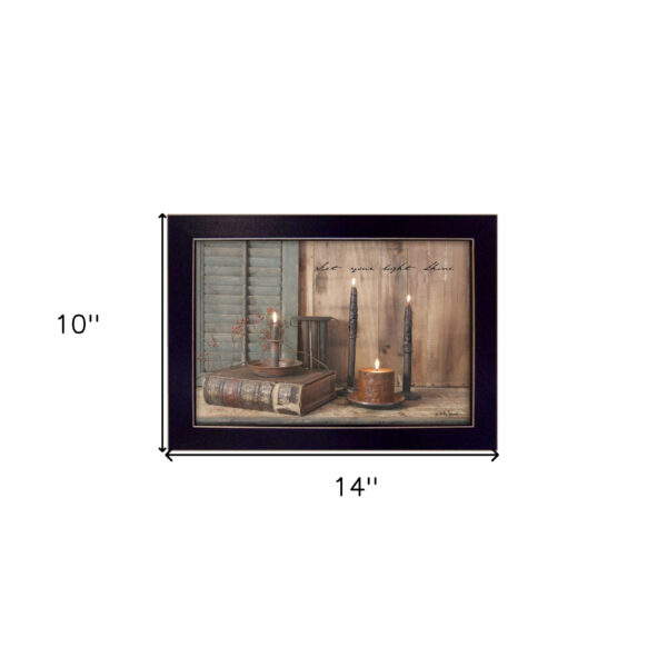 Let Your Light Shine Black Framed Print Wall Art
