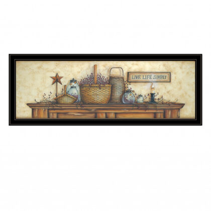Live Life Simple 3 Black Framed Print Wall Art