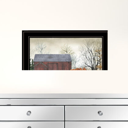 Pumpkin Wagon 4 Black Framed Print Wall Art