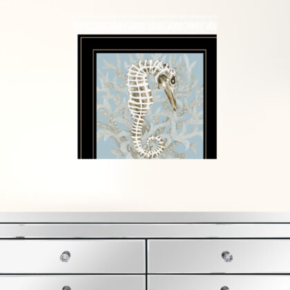Coral Seahorse I 3 Black Framed Print Wall Art