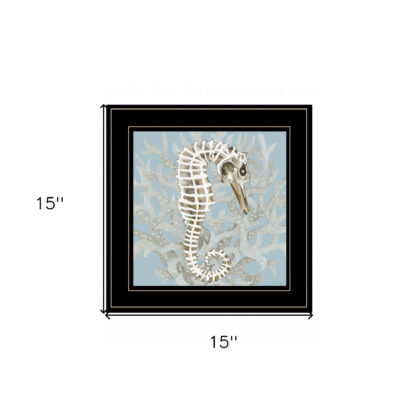 Coral Seahorse I 3 Black Framed Print Wall Art