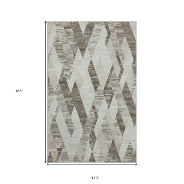 10' x 14' Gray Geometric Area Rug