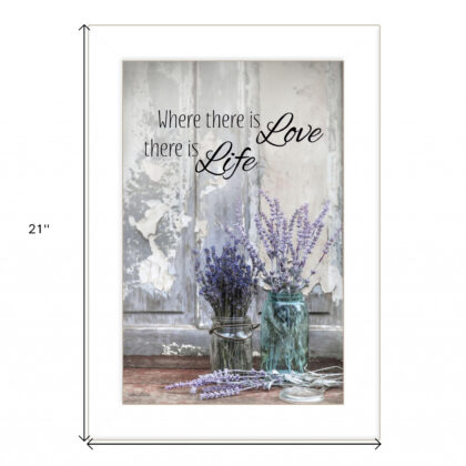 Where There Is Love 1 White Framed Print Wall Art