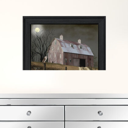 Midnight Moon 4 Black Framed Print Wall Art