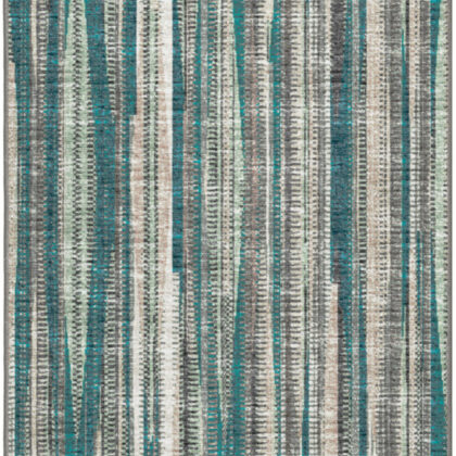 12' Blue and Ivory Ombre Hand Tufted Runner Rug