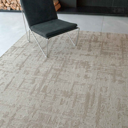 10' Gray and Beige Abstract Non Skid Area Rug