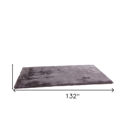 8' x 11' Gray Shag Hand Tufted Area Rug