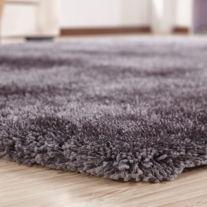 8' x 11' Gray Shag Hand Tufted Area Rug