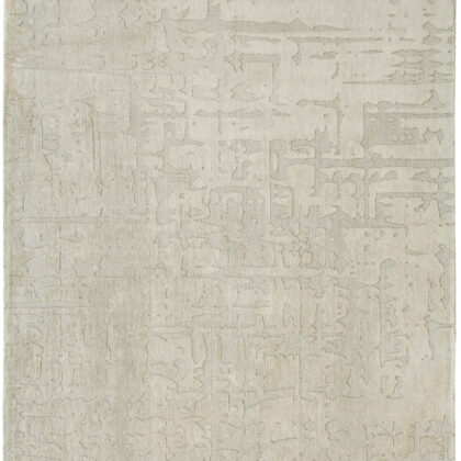 10' Gray and Beige Abstract Non Skid Area Rug
