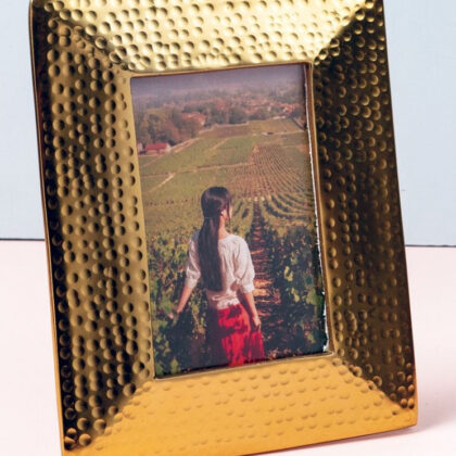 4" X 6" Hammered Golden Picture Frame