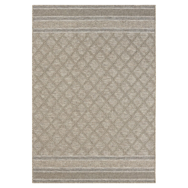 8' X 10' Gray Geometric Handmade Indoor Outdoor Area Rug