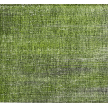2' X 3' Green Striped Washable Non Skid Indoor Outdoor Area Rug