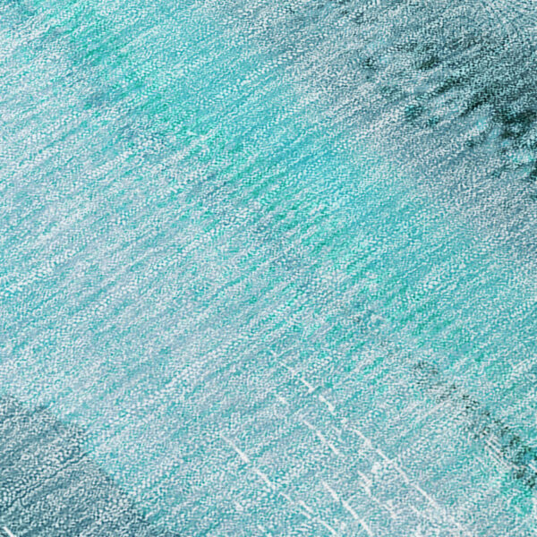 2' X 3' Teal Washable Non Skid Indoor Outdoor Area Rug