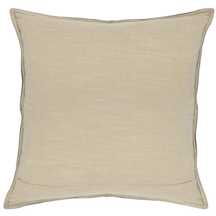 22" X 22" Black Leather Zippered Pillow