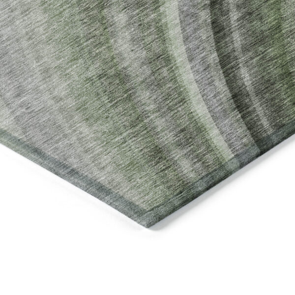 10' X 14' Green And Artichoke Green Abstract Washable Indoor Outdoor Area Rug