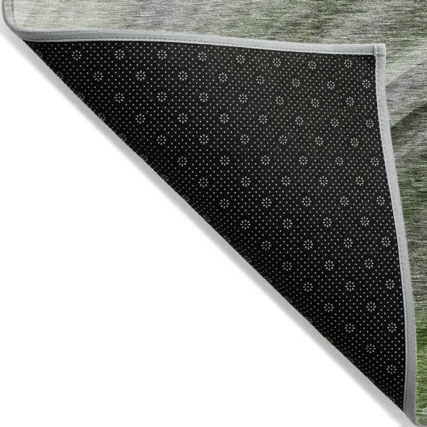 10' X 14' Green And Artichoke Green Abstract Washable Indoor Outdoor Area Rug
