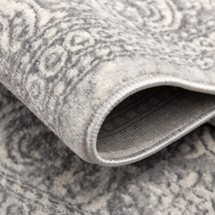 2’ X 13’ Gray Distressed Medallion Runner Rug