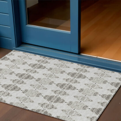 3' X 5' Taupe Beige And Coffee Moroccan Washable Indoor Outdoor Area Rug