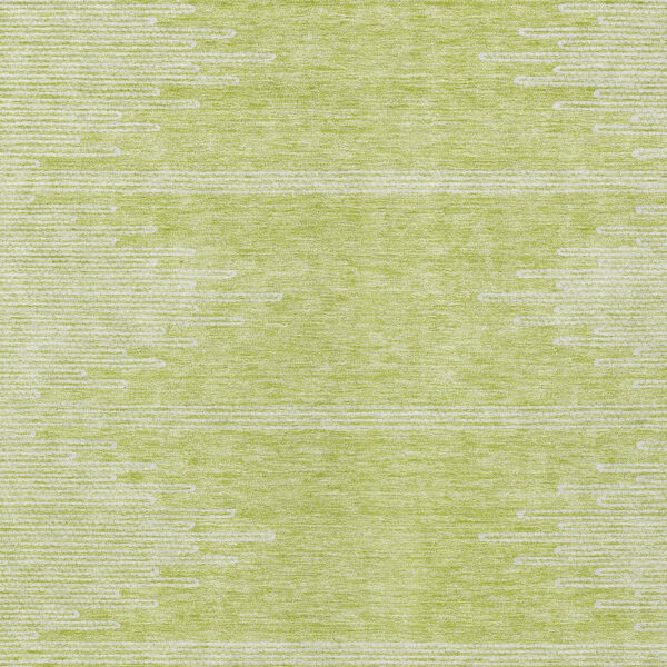 5' X 8' Artichoke Green And Ivory Abstract Washable Indoor Outdoor Area Rug