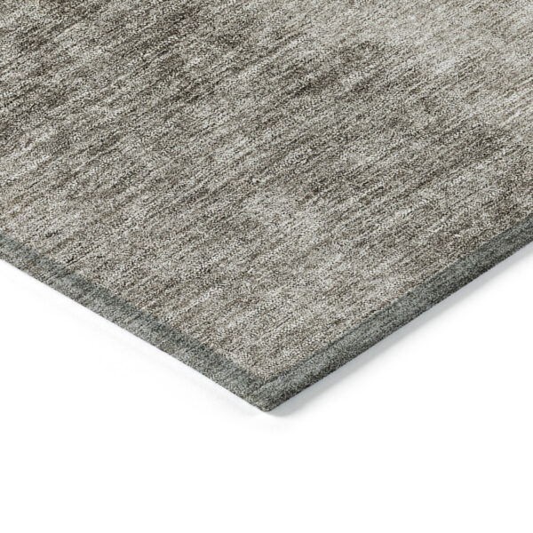 3' X 5' Taupe Brown And Ivory Ombre Washable Indoor Outdoor Area Rug