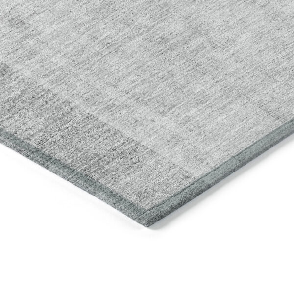 3' X 5' Silver Gray And Beige Geometric Washable Indoor Outdoor Area Rug