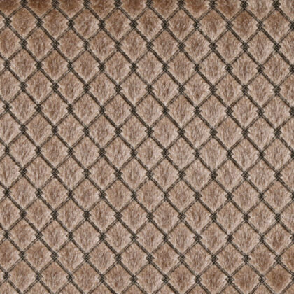 18" X 18" Beige Velvet Polyester Diamond Zippered Pillow