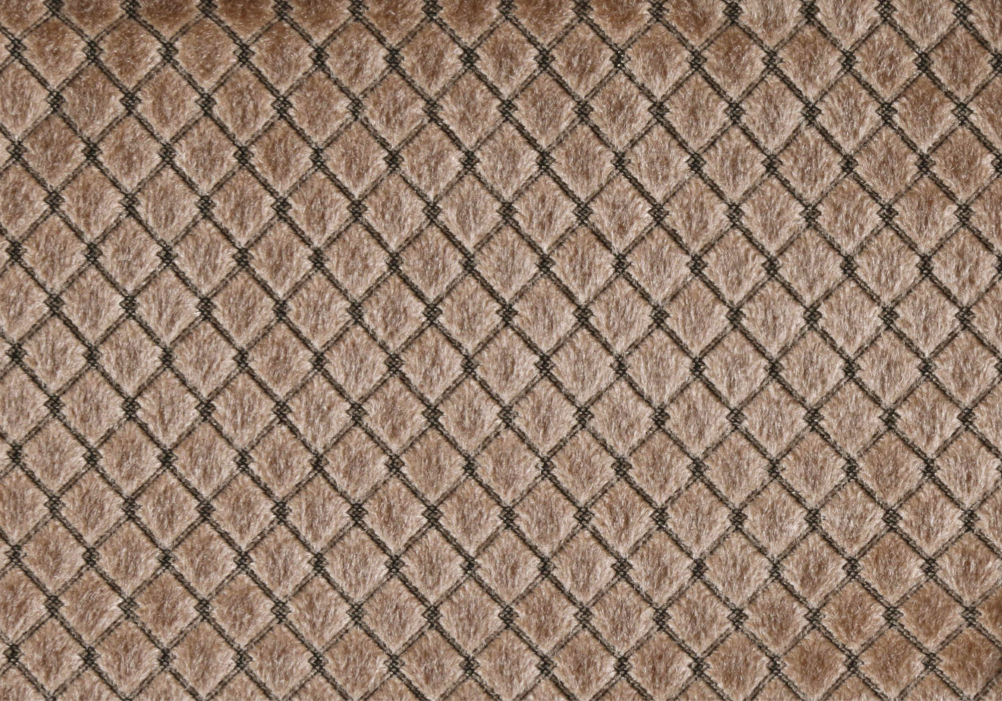 18" X 18" Beige Velvet Polyester Diamond Zippered Pillow - Image 5