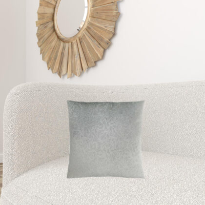 18" X 18" Light Gray Velvet Polyester Abstract Zippered Pillow