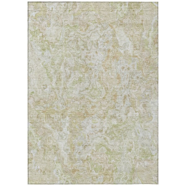 5' X 8' Beige Tan And Taupe Abstract Washable Indoor Outdoor Area Rug
