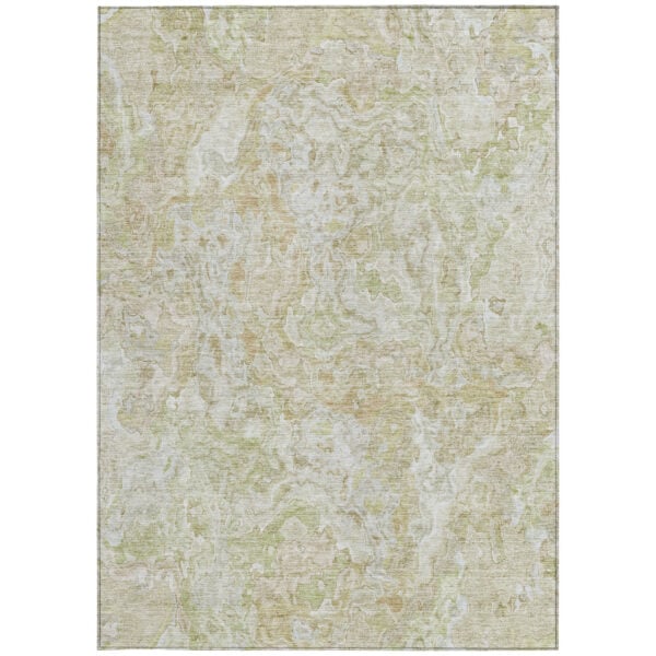 5' X 8' Beige Tan And Taupe Abstract Washable Indoor Outdoor Area Rug