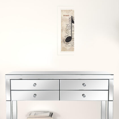 Music 4 White Framed Print Wall Art
