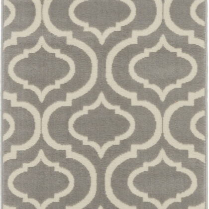 7' Gray Moroccan Power Loom Runner Rug