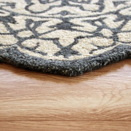 2’ X 4’ Navy And White Decorative Hearth Rug