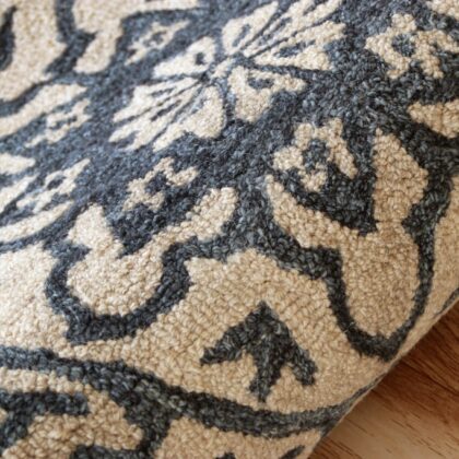 2’ X 4’ Navy And White Decorative Hearth Rug