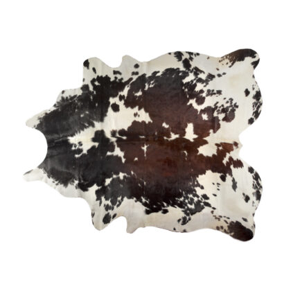 5' x 7' Brown and White Cowhide Hand Knotted Area Rug