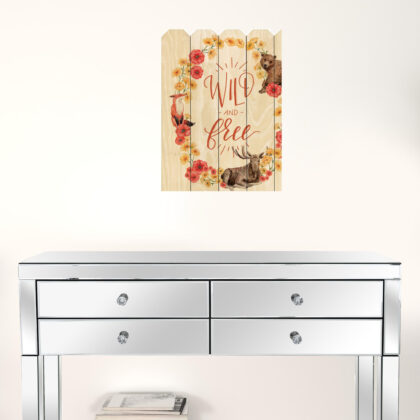 Wild And Free Wreath Unframed Print Wall Art