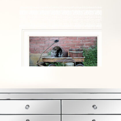 Milk Wagon 2 White Framed Print Wall Art
