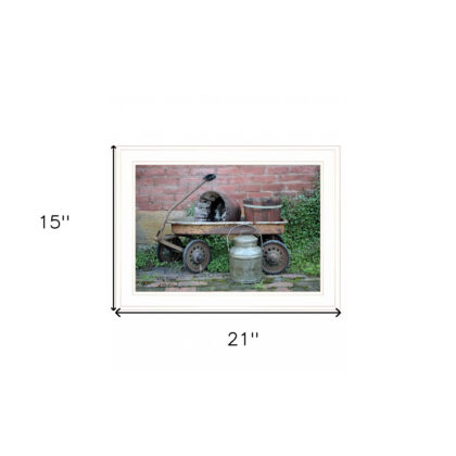Milk Wagon 2 White Framed Print Wall Art