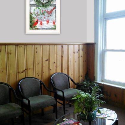 Christmas Peace 1 White Framed Print Wall Art