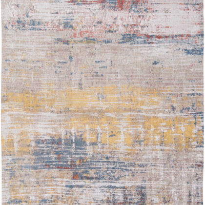 8' x 11' White Abstract Non Skid Area Rug