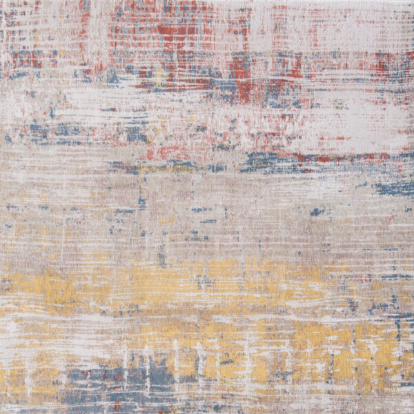 8' x 11' White Abstract Non Skid Area Rug