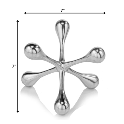 7" Silver Buffed Aluminum Decorative Jack