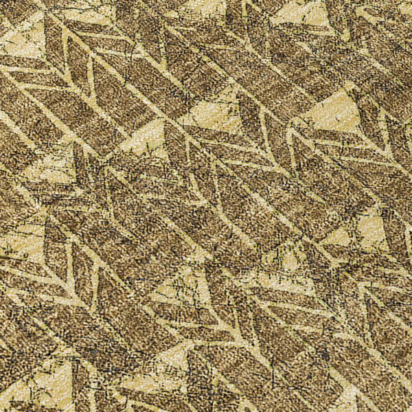 3' X 5' Brown Geometric Washable Non Skid Indoor Outdoor Area Rug