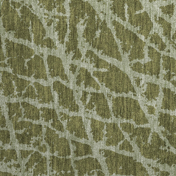 2' X 3' Green Abstract Washable Non Skid Indoor Outdoor Area Rug