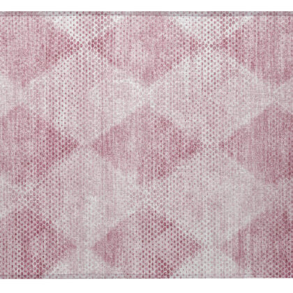 2' X 3' Merlot Geometric Washable Non Skid Indoor Outdoor Area Rug