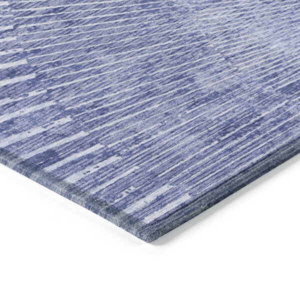 2' X 3' Navy Blue Abstract Washable Non Skid Indoor Outdoor Area Rug