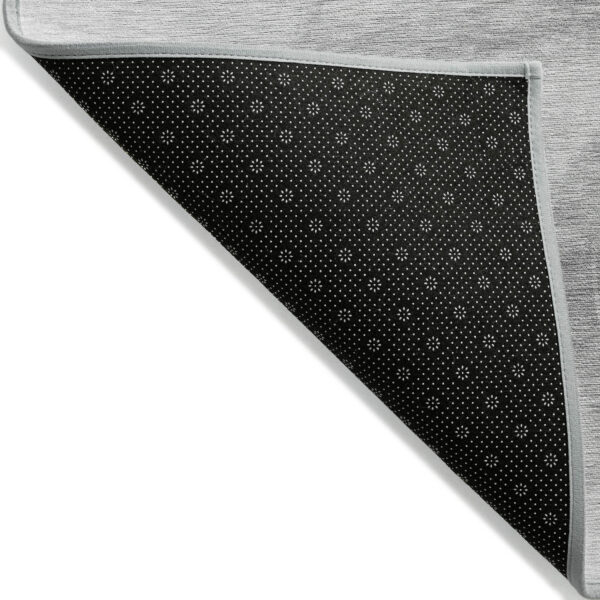 2' X 3' Gray and Light Gray Abstract Washable Non Skid Indoor Outdoor Area Rug
