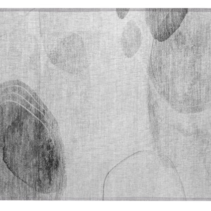 2' X 3' Gray and Light Gray Abstract Washable Non Skid Indoor Outdoor Area Rug